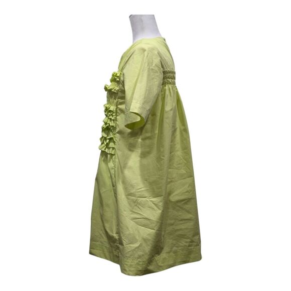 English Factory Highlighter Yellow Ruffle Babydoll Pockets Shirt Dress, XS - Picture 7 of 16
